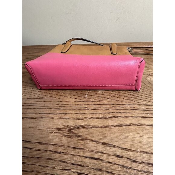 Coach Borough Mini Retro Colorblock Logenberry Tan Gold Leather Crossbody - Picture 3 of 13